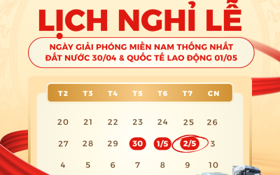 THÔNG BÁO CẬP NHẬT LỊCH NGHỈ LỄ