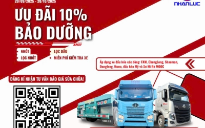 Ưu Đãi Giảm 10% Bảo Dưỡng Xe Đầu Kéo & Sơ Mi Rơ Mooc Tại Ô Tô Nhân Lực – Chỉ Đến Hết 20/10