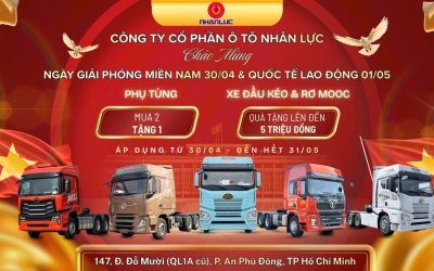 MỪNG ĐẠI LỄ – ƯU ĐÃI LÊN ĐẾN 5 TRIỆU KHI MUA XE ĐẦU KÉO & MOOC