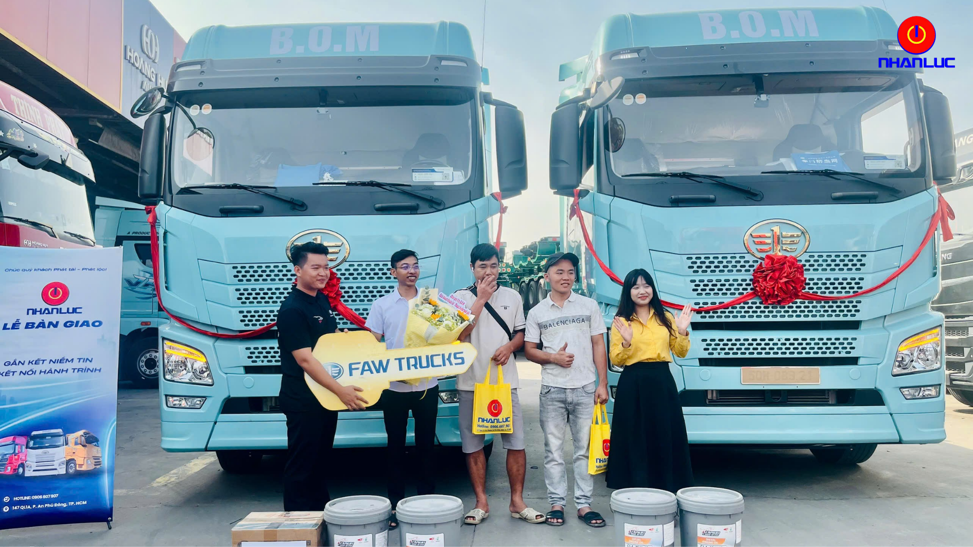 Bàn giao xe FAW 460HP 